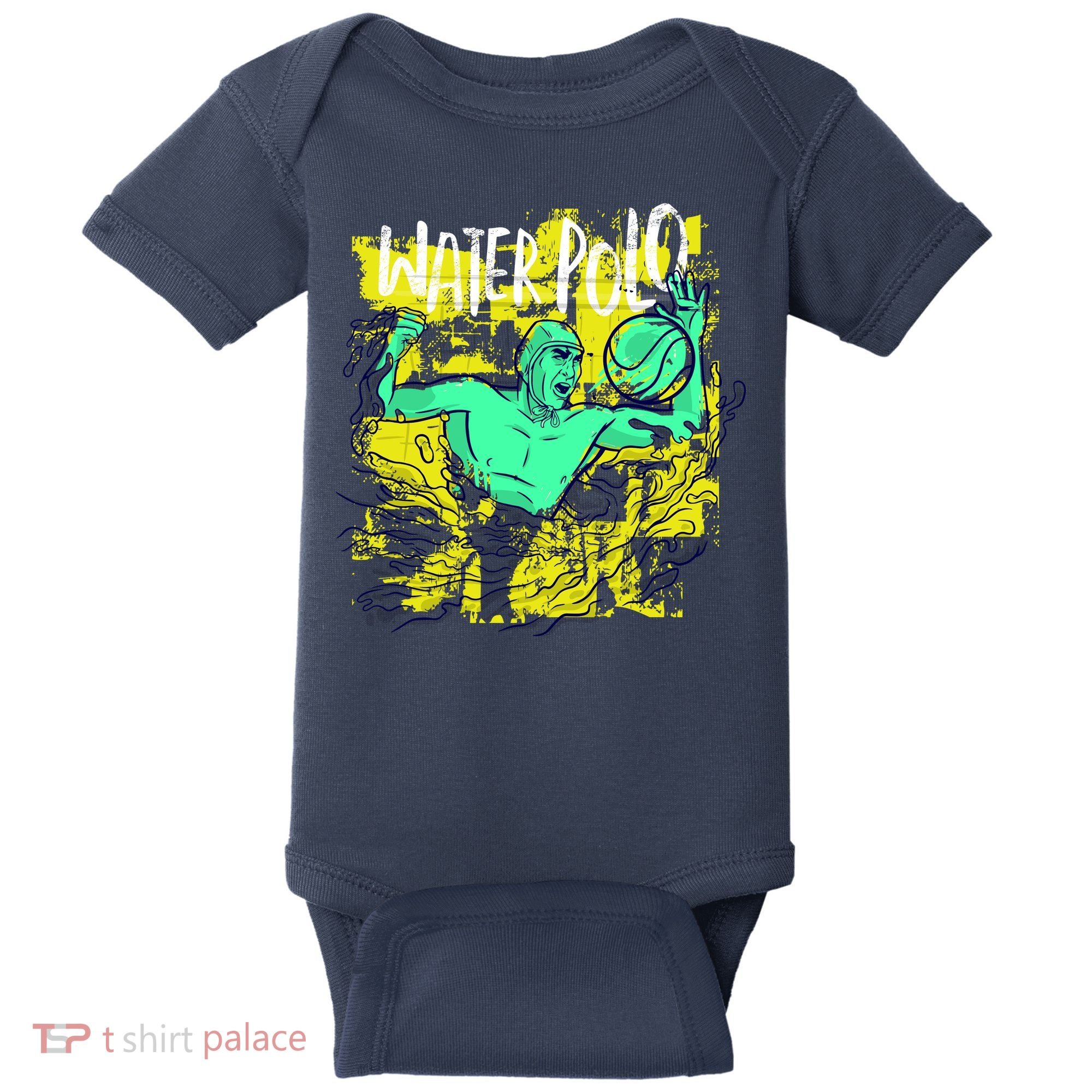 Water Polo Grunge Baby Bodysuit