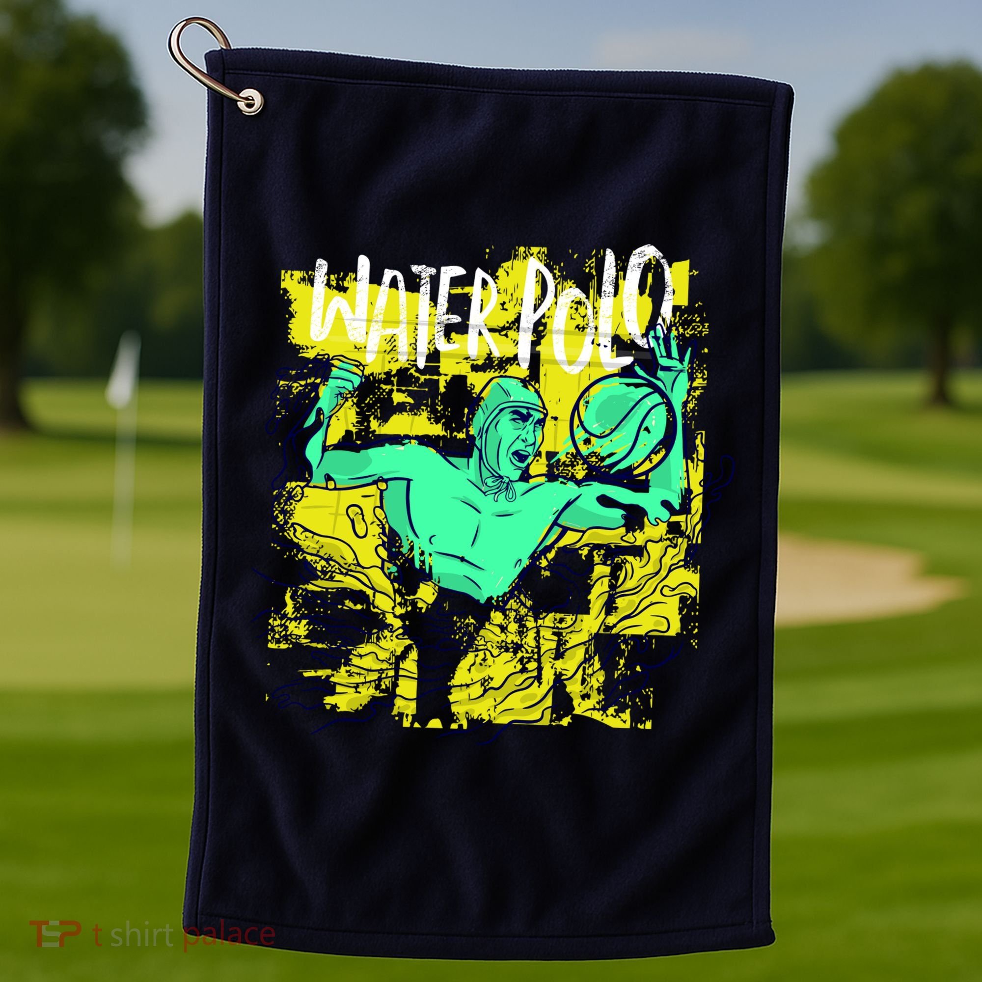 Water Polo Grunge Golf Towel