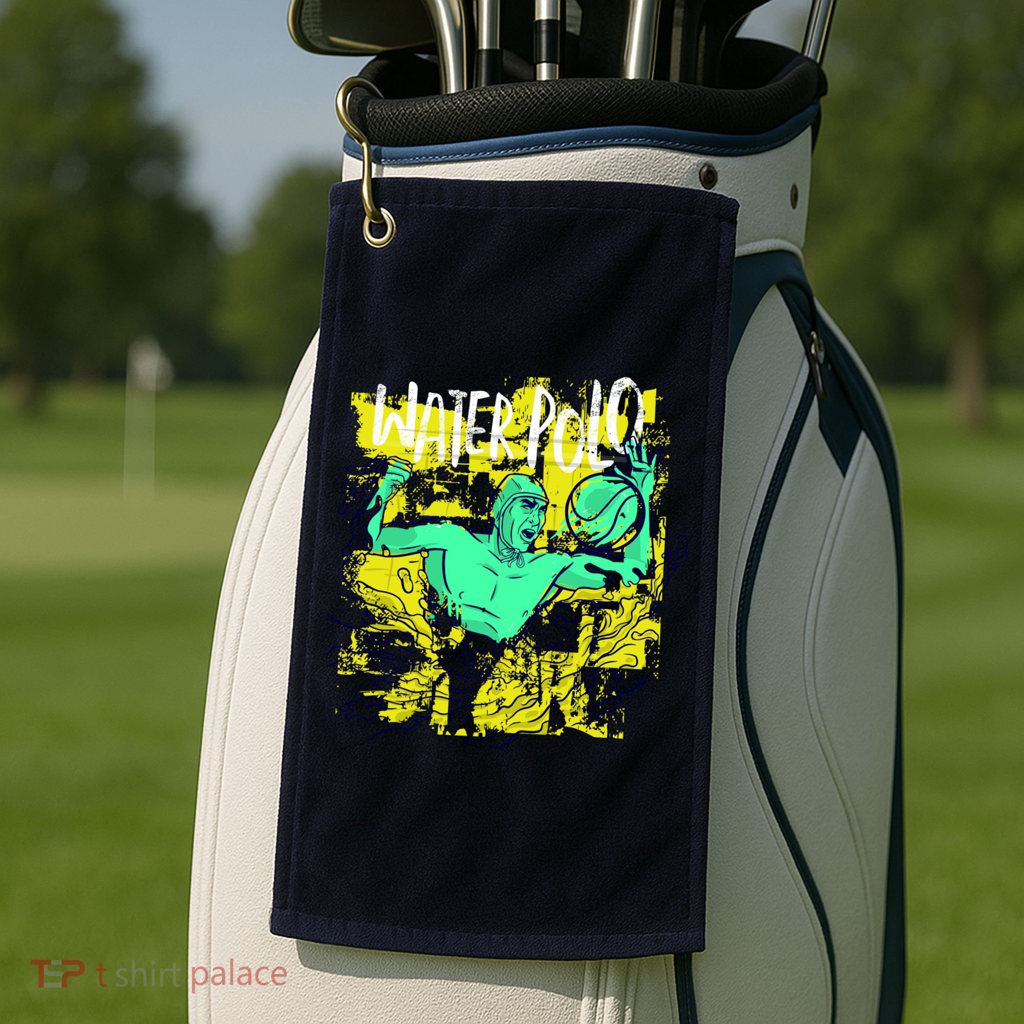 Water Polo Grunge Golf Towel