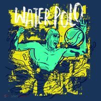 Water Polo Grunge Golf Towel thumb 3