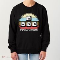 Wasd Pc Gamer Retro Gaming ItS What Moves Me Pc Master Race Gift Women's Sweatshirt thumb 0