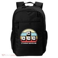 Wasd Pc Gamer Retro Gaming ItS What Moves Me Pc Master Race Gift Backpack thumb 0