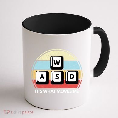 Wasd Pc Gamer Retro Gaming ItS What Moves Me Pc Master Race Gift Coffee Mug back
