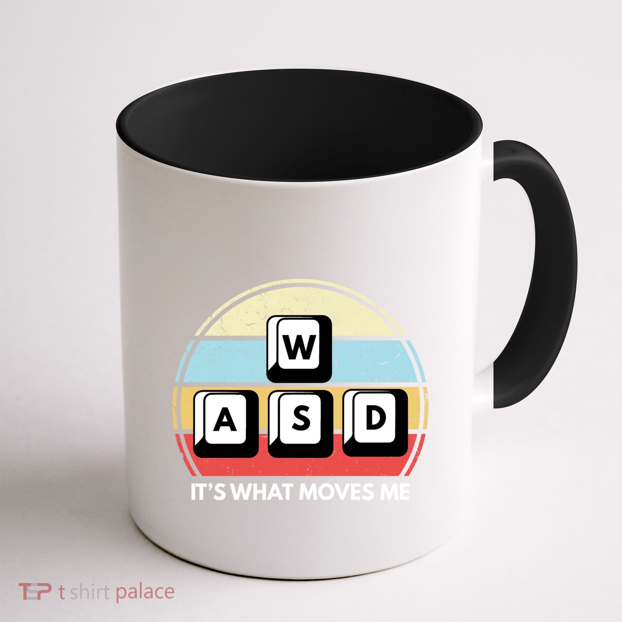 Wasd Pc Gamer Retro Gaming ItS What Moves Me Pc Master Race Gift Coffee Mug