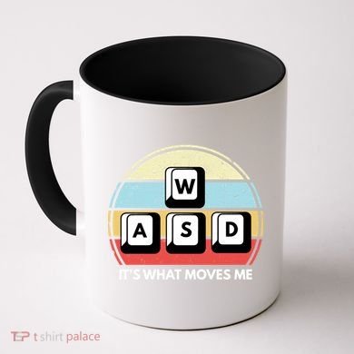 Wasd Pc Gamer Retro Gaming ItS What Moves Me Pc Master Race Gift Coffee Mug