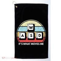 Wasd Pc Gamer Retro Gaming ItS What Moves Me Pc Master Race Gift Golf Towel thumb 0