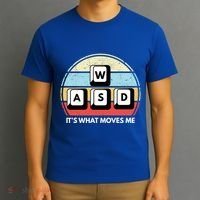 Wasd Pc Gamer Retro Gaming ItS What Moves Me Pc Master Race Gift T-Shirt thumb 3