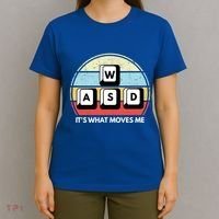 Wasd Pc Gamer Retro Gaming ItS What Moves Me Pc Master Race Gift T-Shirt thumb 4