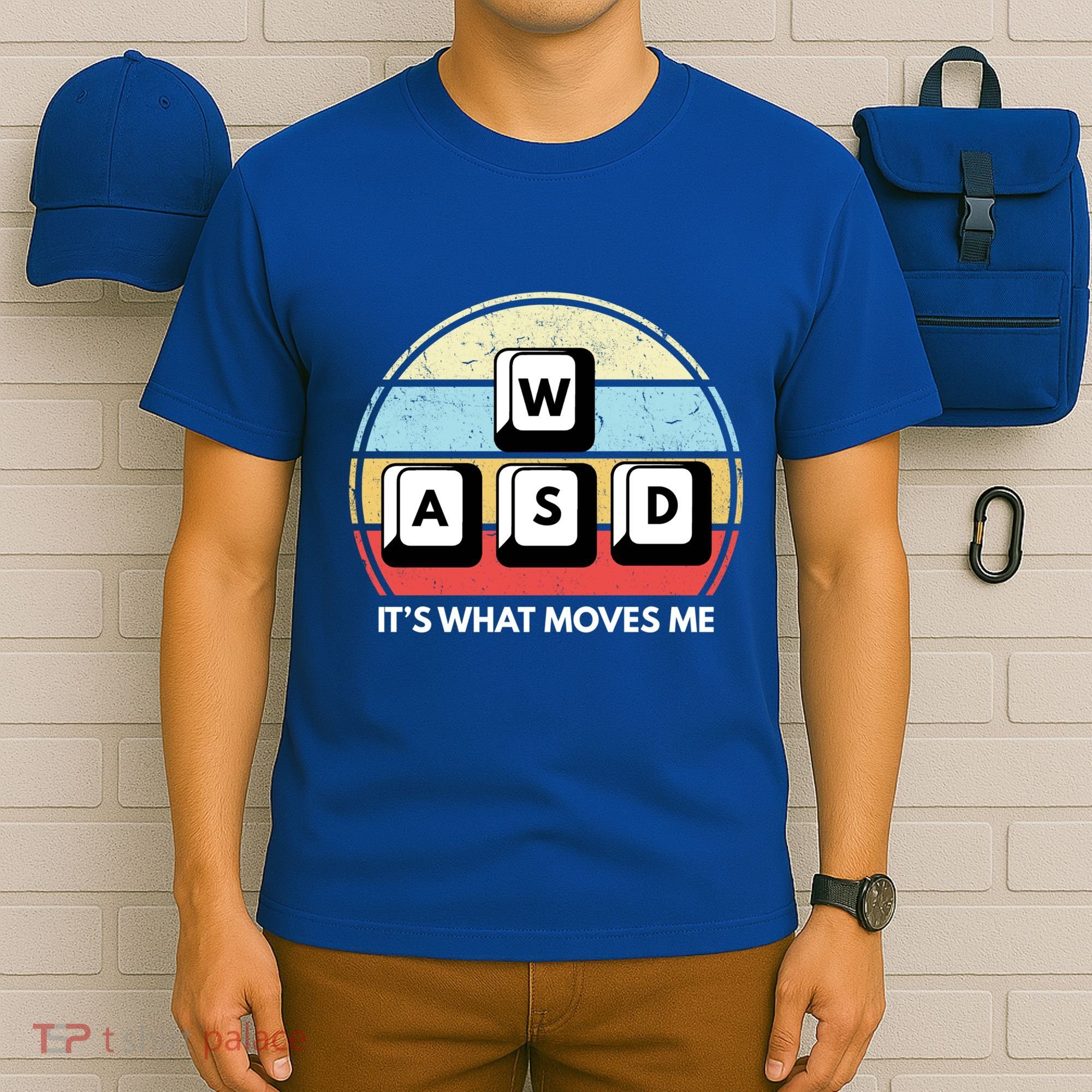 Wasd Pc Gamer Retro Gaming ItS What Moves Me Pc Master Race Gift T-Shirt