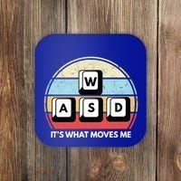 Wasd Pc Gamer Retro Gaming ItS What Moves Me Pc Master Race Gift Coaster thumb 0