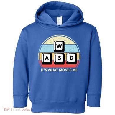 Wasd Pc Gamer Retro Gaming ItS What Moves Me Pc Master Race Gift Toddler Hoodie