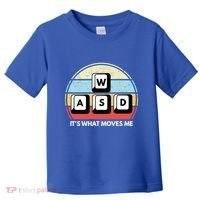 Wasd Pc Gamer Retro Gaming ItS What Moves Me Pc Master Race Gift Toddler T-Shirt thumb 0