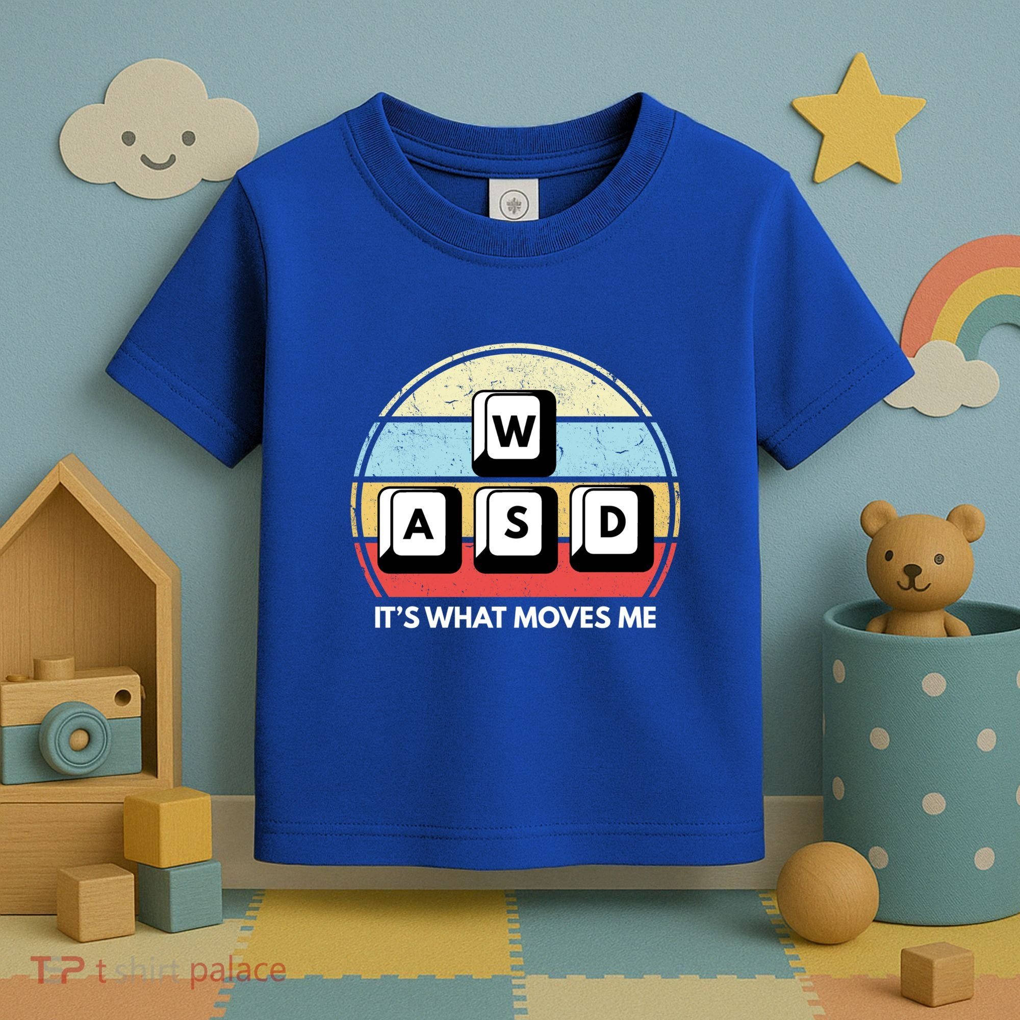 Wasd Pc Gamer Retro Gaming ItS What Moves Me Pc Master Race Gift Toddler T-Shirt