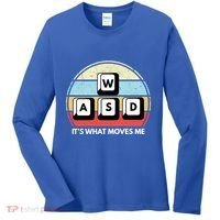 Wasd Pc Gamer Retro Gaming ItS What Moves Me Pc Master Race Gift Women's Long Sleeve Shirt thumb 0