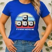 Wasd Pc Gamer Retro Gaming ItS What Moves Me Pc Master Race Gift Women's T-Shirt thumb 2
