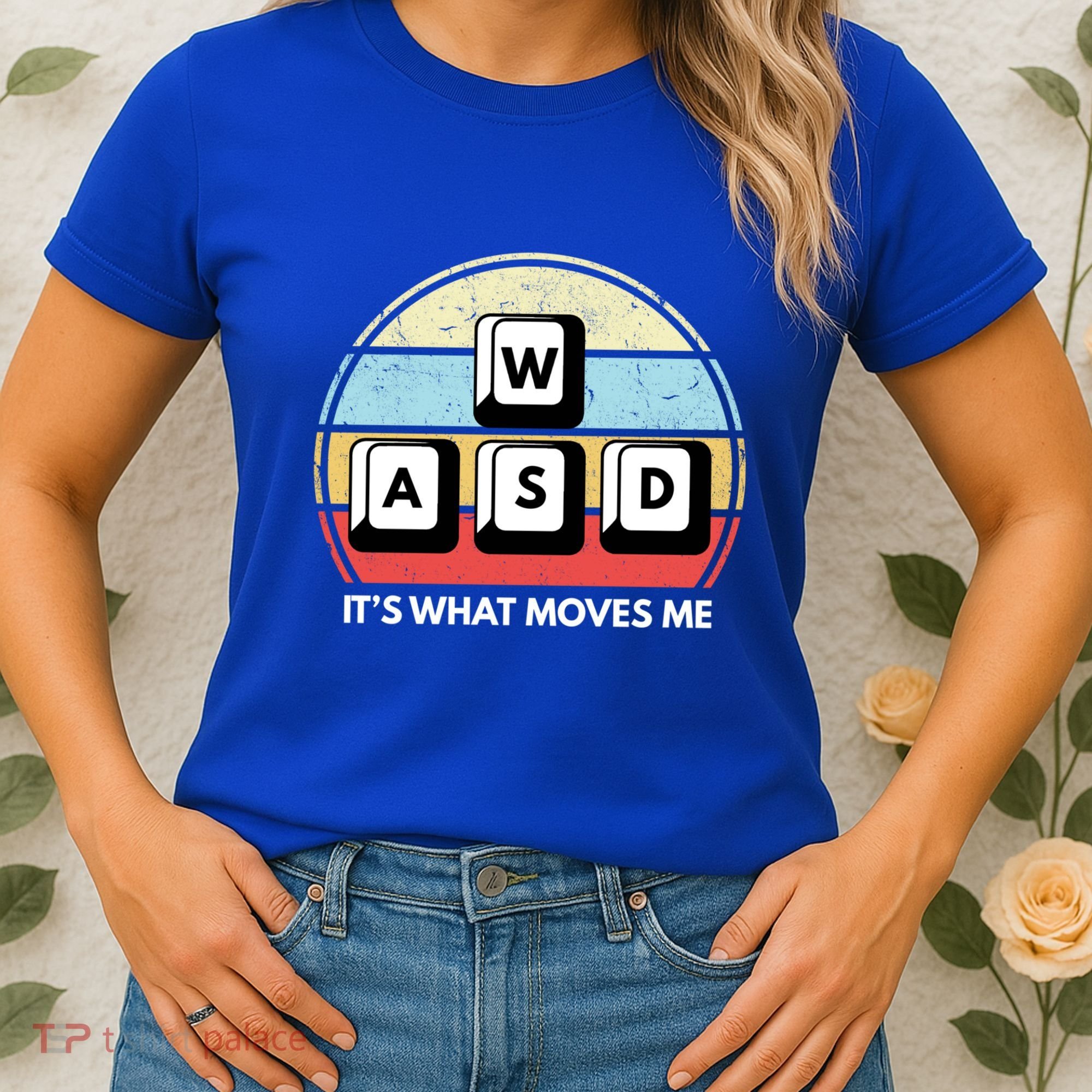 Wasd Pc Gamer Retro Gaming ItS What Moves Me Pc Master Race Gift Women's T-Shirt