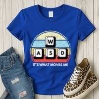 Wasd Pc Gamer Retro Gaming ItS What Moves Me Pc Master Race Gift Women's T-Shirt thumb 3