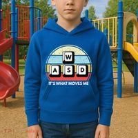 Wasd Pc Gamer Retro Gaming ItS What Moves Me Pc Master Race Gift Kids Hoodie thumb 2