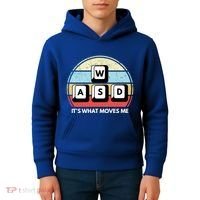 Wasd Pc Gamer Retro Gaming ItS What Moves Me Pc Master Race Gift Kids Hoodie thumb 4