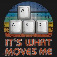 WASD PC Gamer Gifts Video Gaming Boy Men Vintage Gift T-Shirt thumb 7