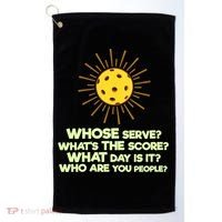 Womens Pickleball Gift Pickle Ball Player Pickleball Funny VNeck TShirt Golf Towel thumb 0
