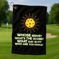 Womens Pickleball Gift Pickle Ball Player Pickleball Funny VNeck TShirt Golf Towel thumb 1