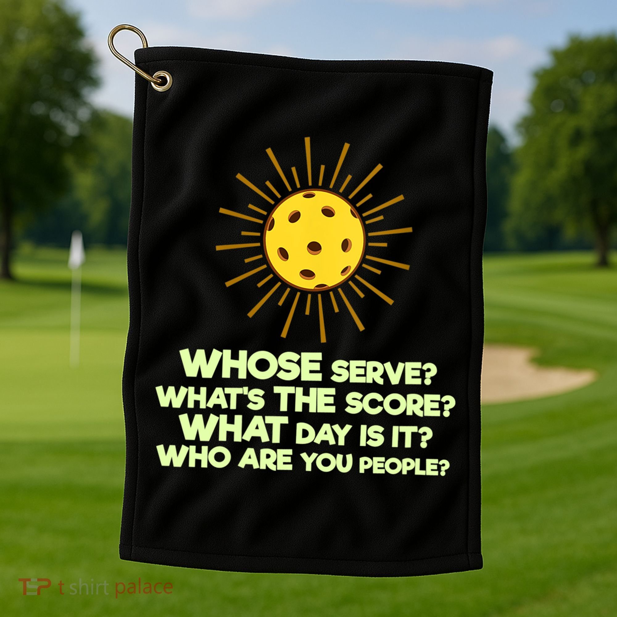 Womens Pickleball Gift Pickle Ball Player Pickleball Funny VNeck TShirt Golf Towel