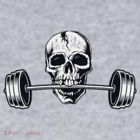 Weightlifting  Powerlifting Heavy Barbell Skull Women's Sweatshirt thumb 2