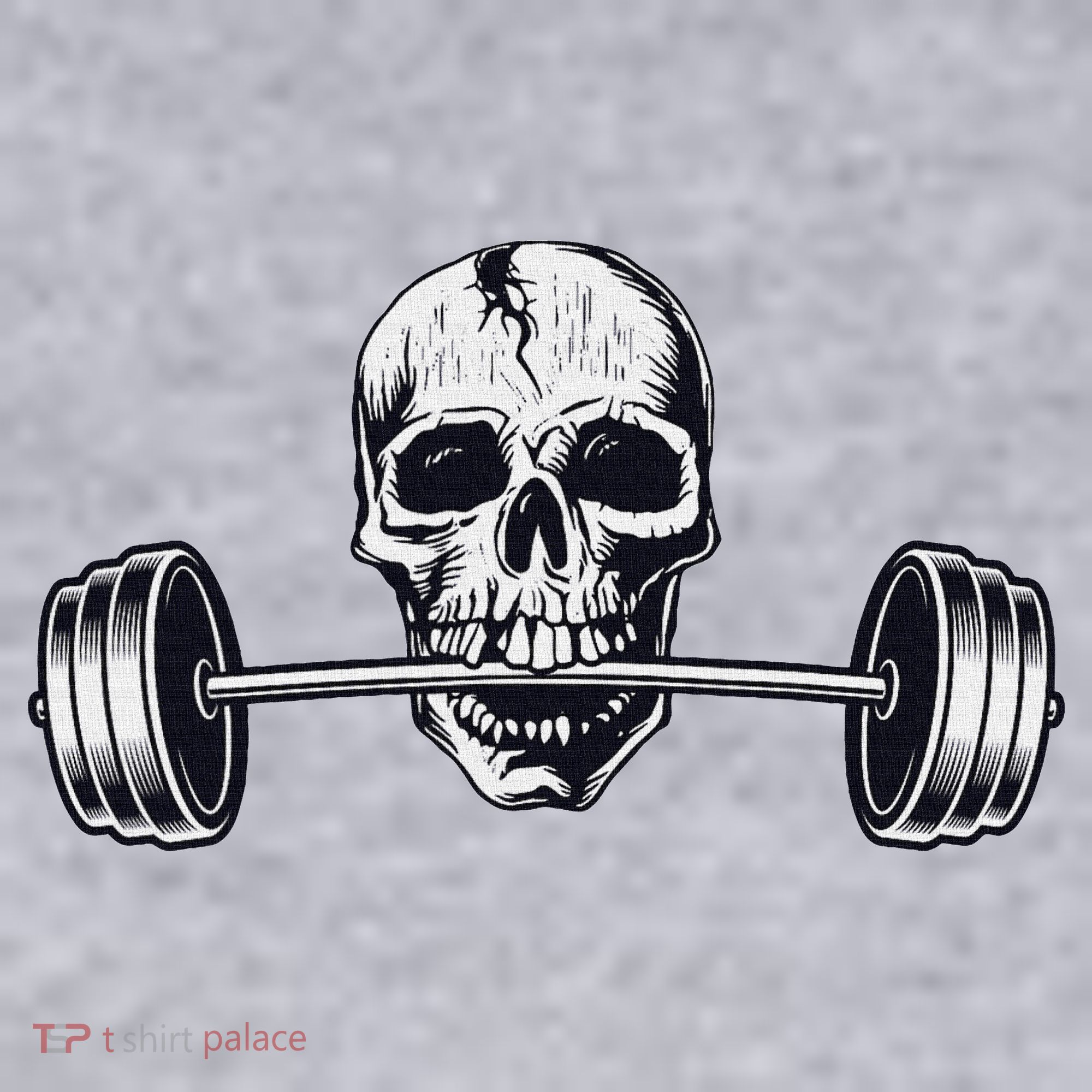 Weightlifting  Powerlifting Heavy Barbell Skull Women's Sweatshirt