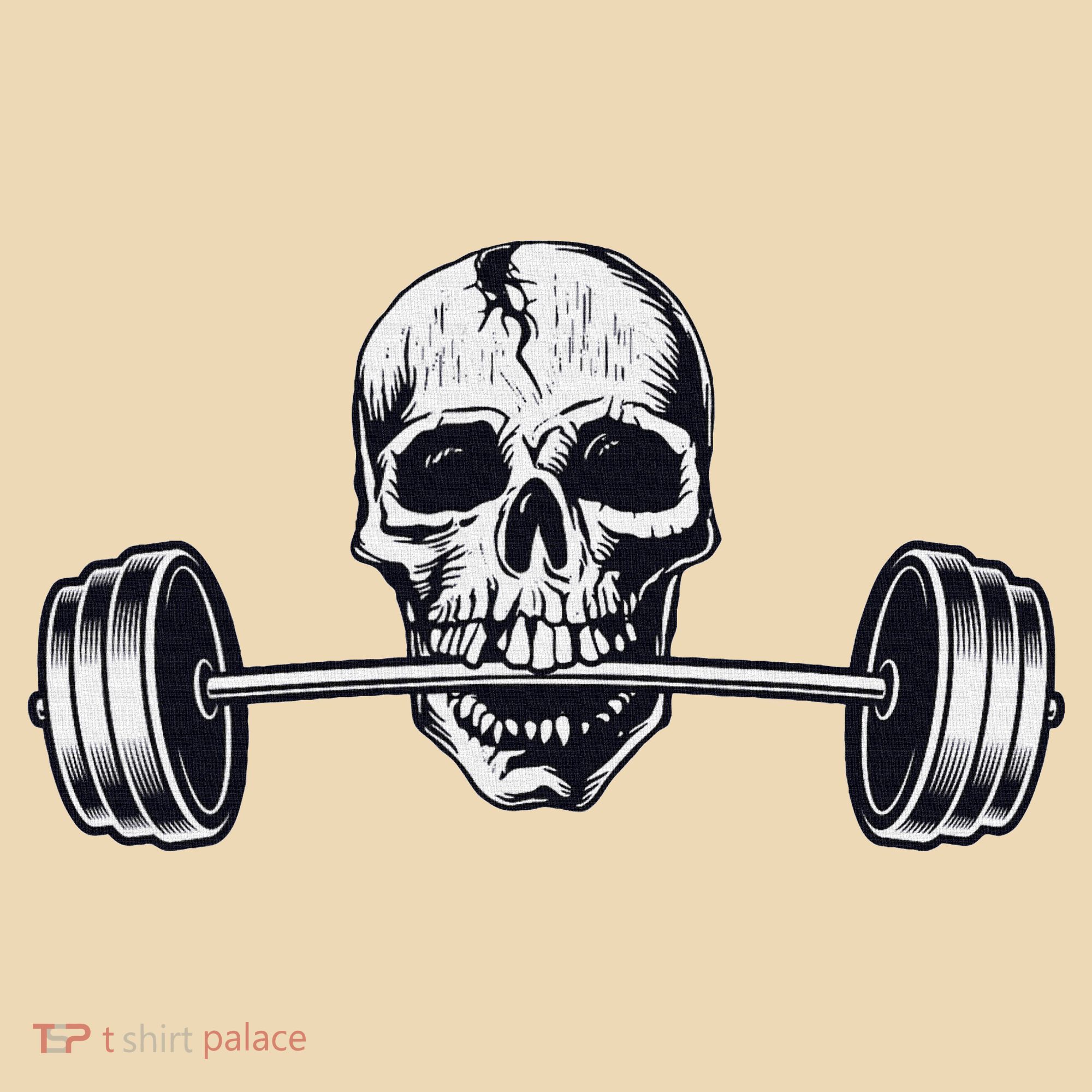 Weightlifting  Powerlifting Heavy Barbell Skull Tote Bag