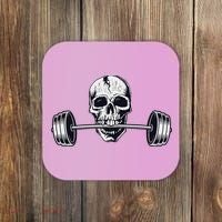 Weightlifting  Powerlifting Heavy Barbell Skull Coaster thumb 0