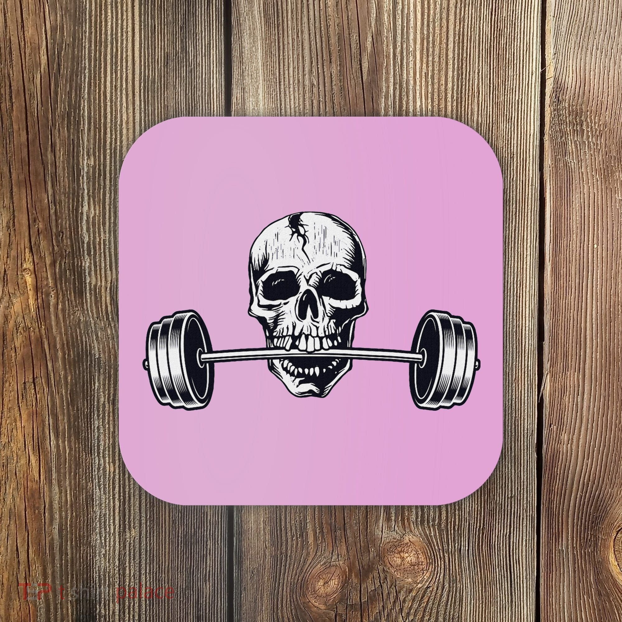 Weightlifting  Powerlifting Heavy Barbell Skull Coaster