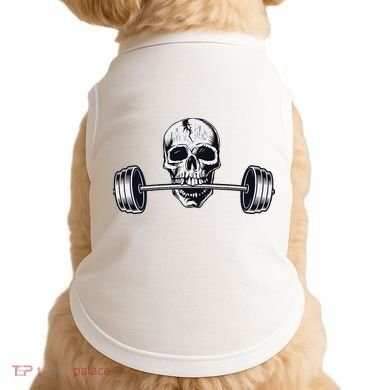 Weightlifting  Powerlifting Heavy Barbell Skull Doggie Tank