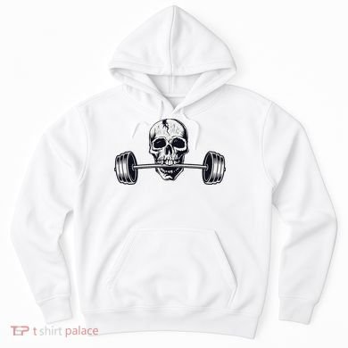 Weightlifting  Powerlifting Heavy Barbell Skull Hoodie