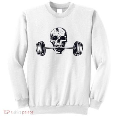 Weightlifting  Powerlifting Heavy Barbell Skull Sweatshirt