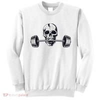Weightlifting  Powerlifting Heavy Barbell Skull Sweatshirt thumb 0