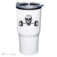 Weightlifting  Powerlifting Heavy Barbell Skull Tumbler thumb 0
