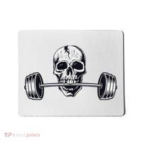 Weightlifting  Powerlifting Heavy Barbell Skull Mousepad thumb 0