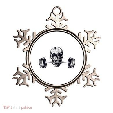 Weightlifting  Powerlifting Heavy Barbell Skull Ornament