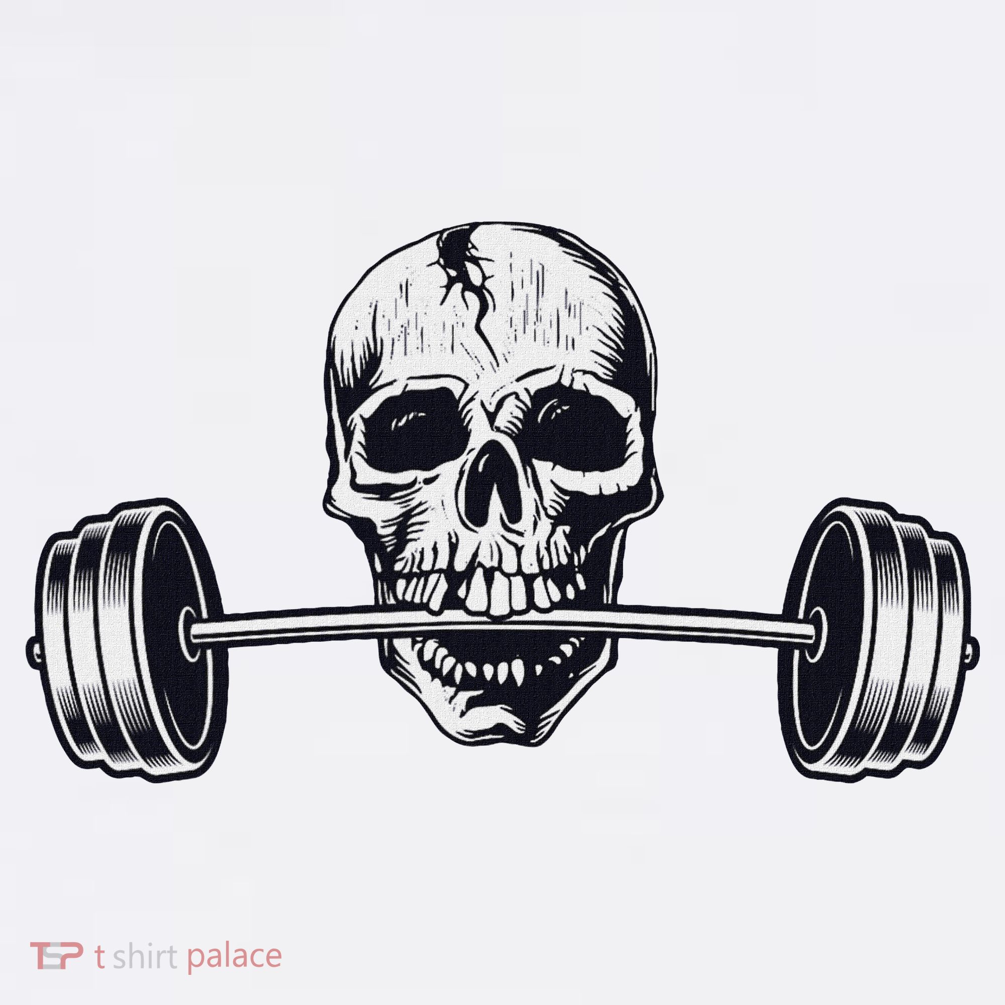 Weightlifting  Powerlifting Heavy Barbell Skull Ornament