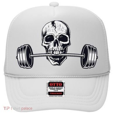 Weightlifting  Powerlifting Heavy Barbell Skull Hat