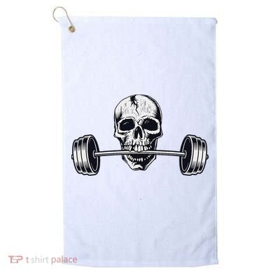 Weightlifting  Powerlifting Heavy Barbell Skull Golf Towel