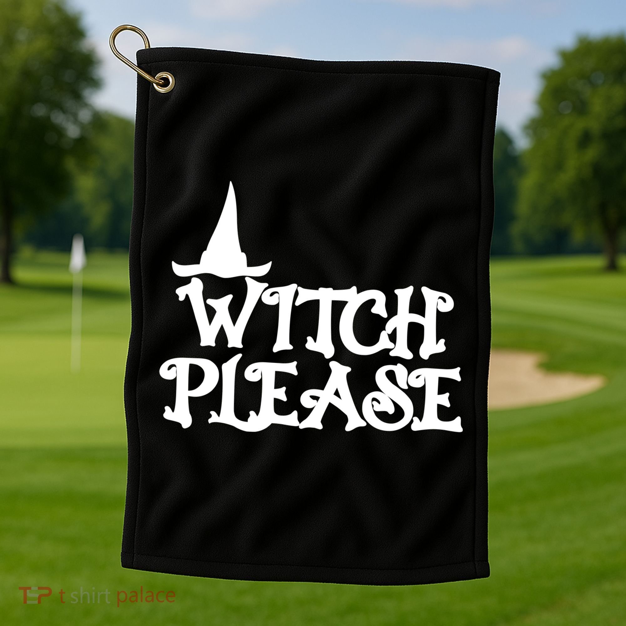 Witch Please Halloween Funny Golf Towel