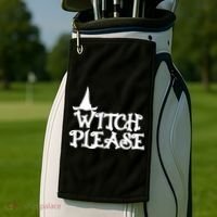 Witch Please Halloween Funny Golf Towel thumb 2