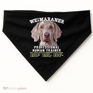 Weimaraner Professional Human Trainer Cute Dog USA-Made Doggie Bandana