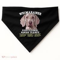 Weimaraner Professional Human Trainer Cute Dog USA-Made Doggie Bandana thumb 0