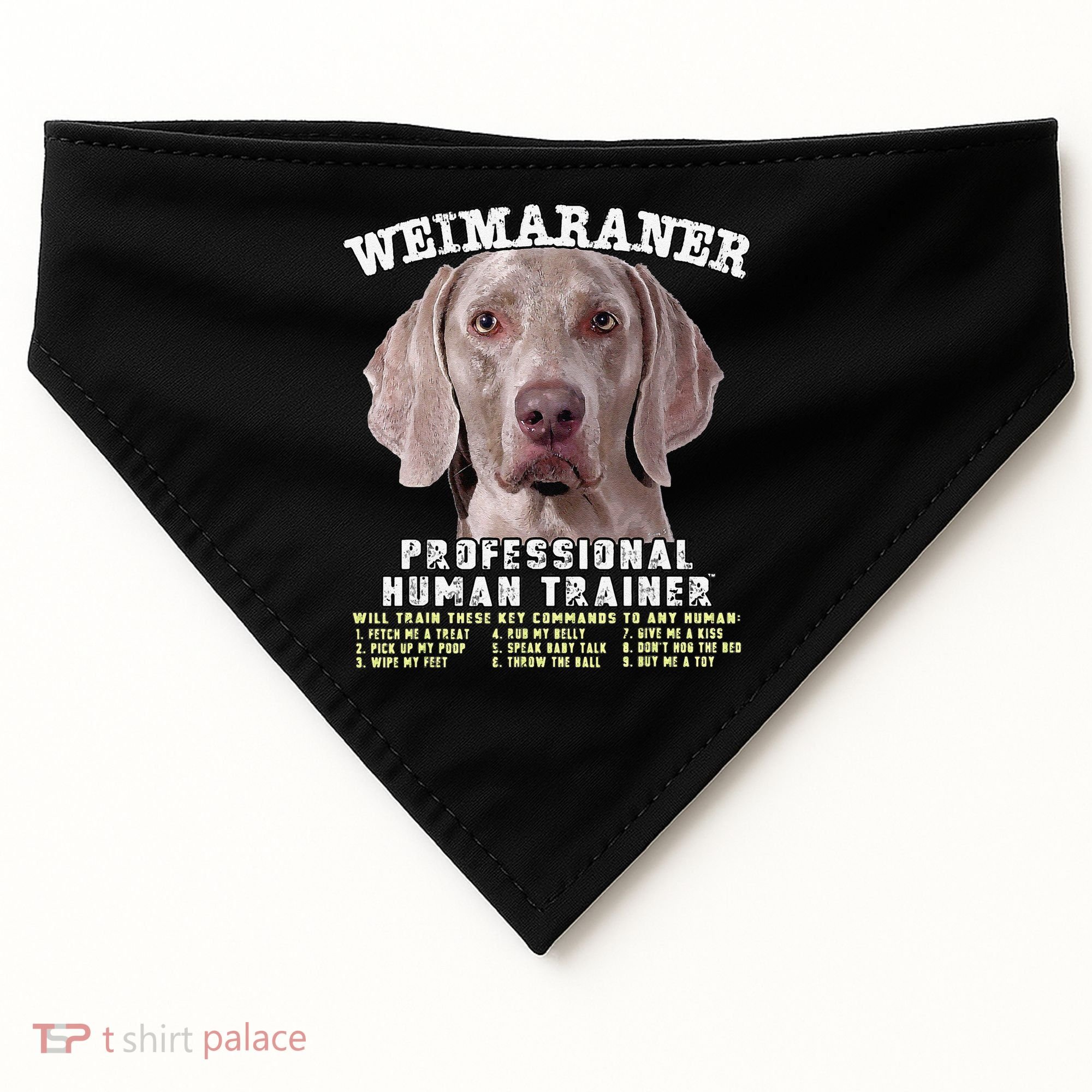 Weimaraner Professional Human Trainer Cute Dog USA-Made Doggie Bandana