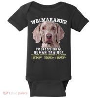 Weimaraner Professional Human Trainer Cute Dog Baby Bodysuit thumb 0