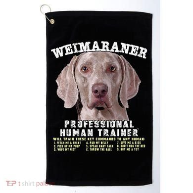 Weimaraner Professional Human Trainer Cute Dog Golf Towel