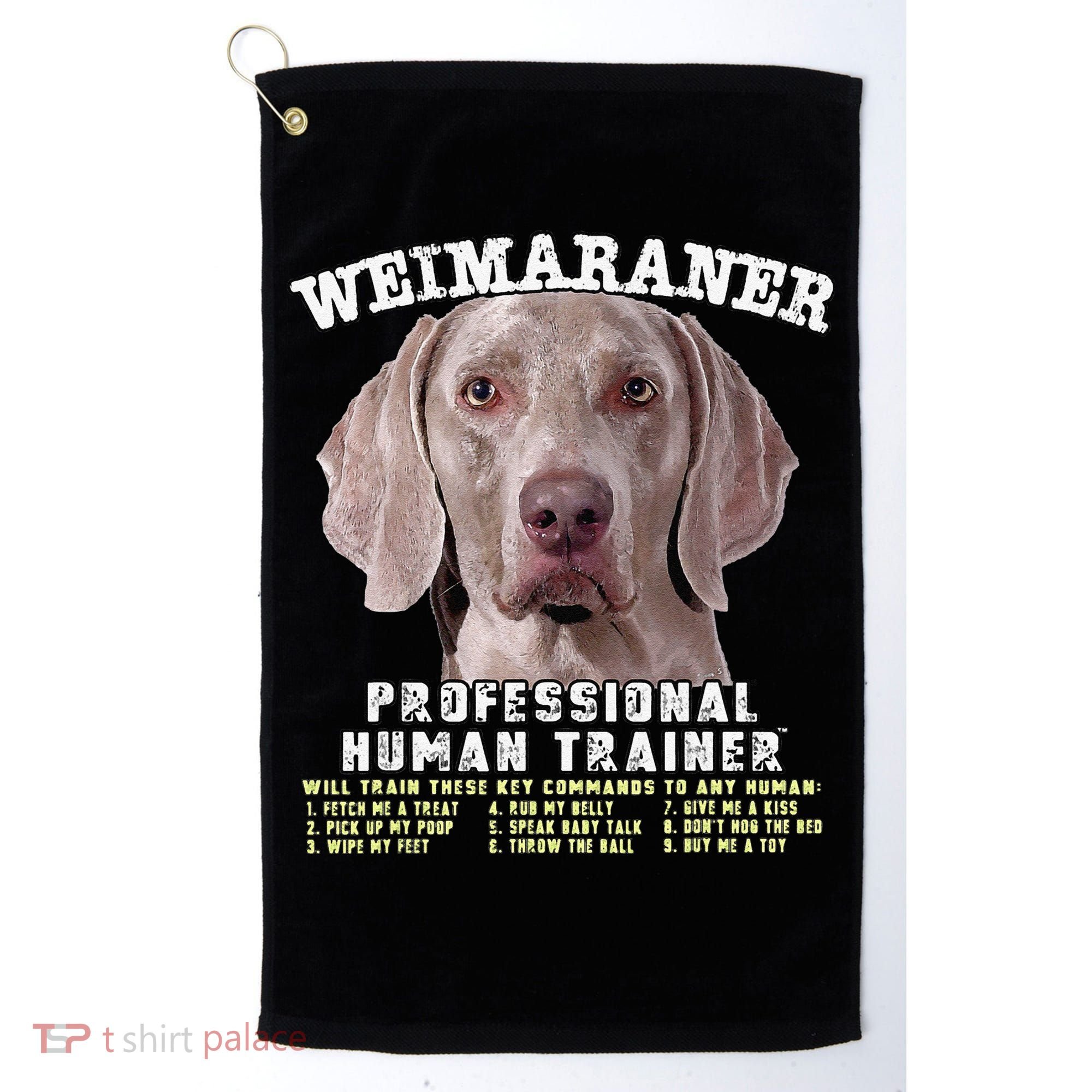 Weimaraner Professional Human Trainer Cute Dog Golf Towel